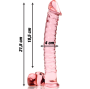 NEBULA SERIES BY IBIZA - MODELO 23 DILDO VIDRO BOROSILICADO ROSA 21.5 CM -O- 4 CM