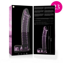 NEBULA SERIES BY IBIZA - MODELLO 23 DILDO IN VETRO BOROSILICATO ROSA 21.5 CM -O- 4 CM