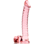 NEBULA SERIES BY IBIZA - MODELLO 23 DILDO IN VETRO BOROSILICATO ROSA 21.5 CM -O- 4 CM