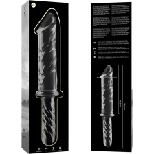 NEBULA SERIES BY IBIZA - MODEL 24 DILDO GLASS CLEAR 28.5 CM -O- 5 CM