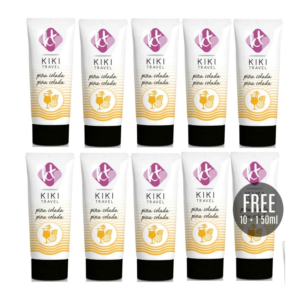 KIKÍ TRAVEL - LUBRICANTE SABOR A PIÑA COLADA 50ML 10 + 1 GRATIS
