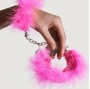 ADRIEN LASTIC  HANDSCHELLEN AUS METALL MIT ROSA FEDERN