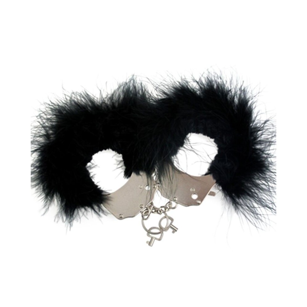 ADRIEN LASTIC - MANETTE IN METALLO CON PIUME NERE