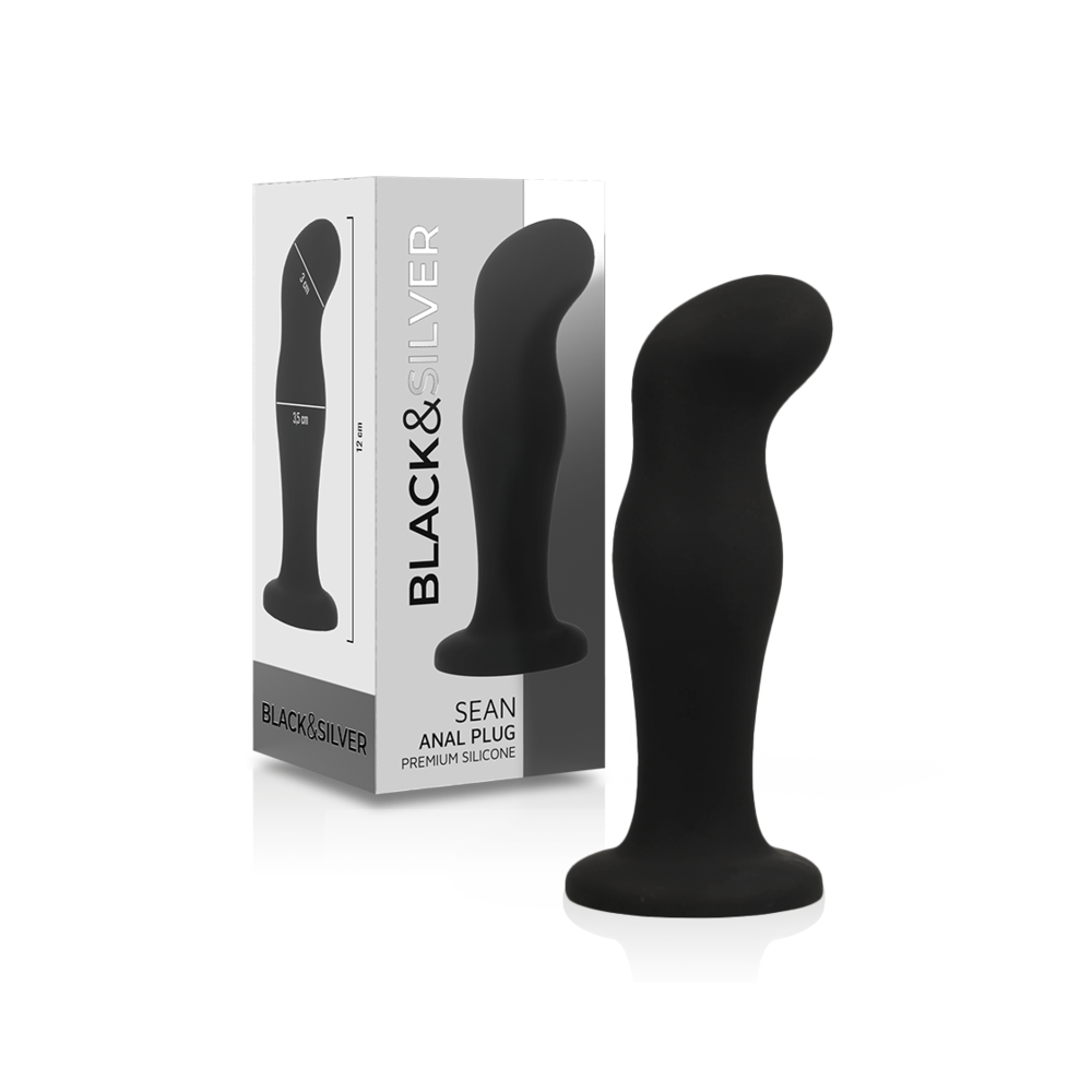 BLACK&SILVER - SEAN PLUG ANAL PREMIUM SILICONE PRETO