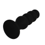 BLACK&SILVER - SCOTT PREMIUM SILICONE ANAL PLUG BLACK