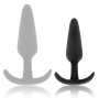 BLACK&SILVER - BOUCHON ANAL EN SILICONE HANSEL AVEC PETITE POIGNÉE