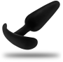 BLACK&SILVER - BOUCHON ANAL EN SILICONE HANSEL AVEC PETITE POIGNÉE