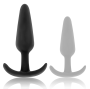 BLACK&SILVER - PLUG ANAL EN SILICONE KAEL AVEC POIGNÉE MOYENNE