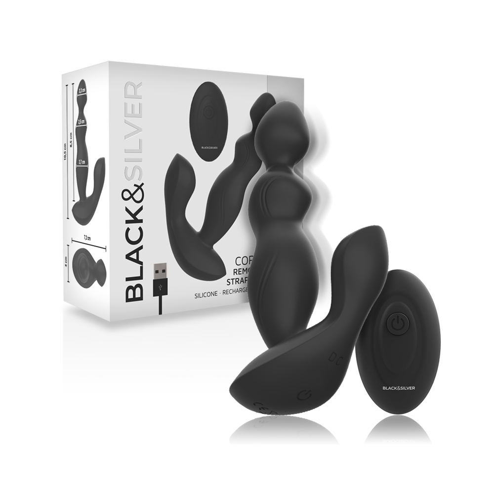 BLACK&SILVER - CONTROLE REMOTO DE SILICONE CORA PLUG ANAL