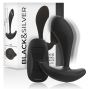 BLACK&SILVER - DWAYNE ANAL PLUG SILICONE REMOTE CONTROL