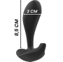 BLACK&SILVER - TÉLÉCOMMANDE EN SILICONE POUR PLUG ANAL DWAYNE