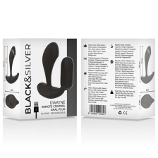 BLACK&SILVER - TELECOMANDO IN SILICONE PLUG ANALE DWAYNE