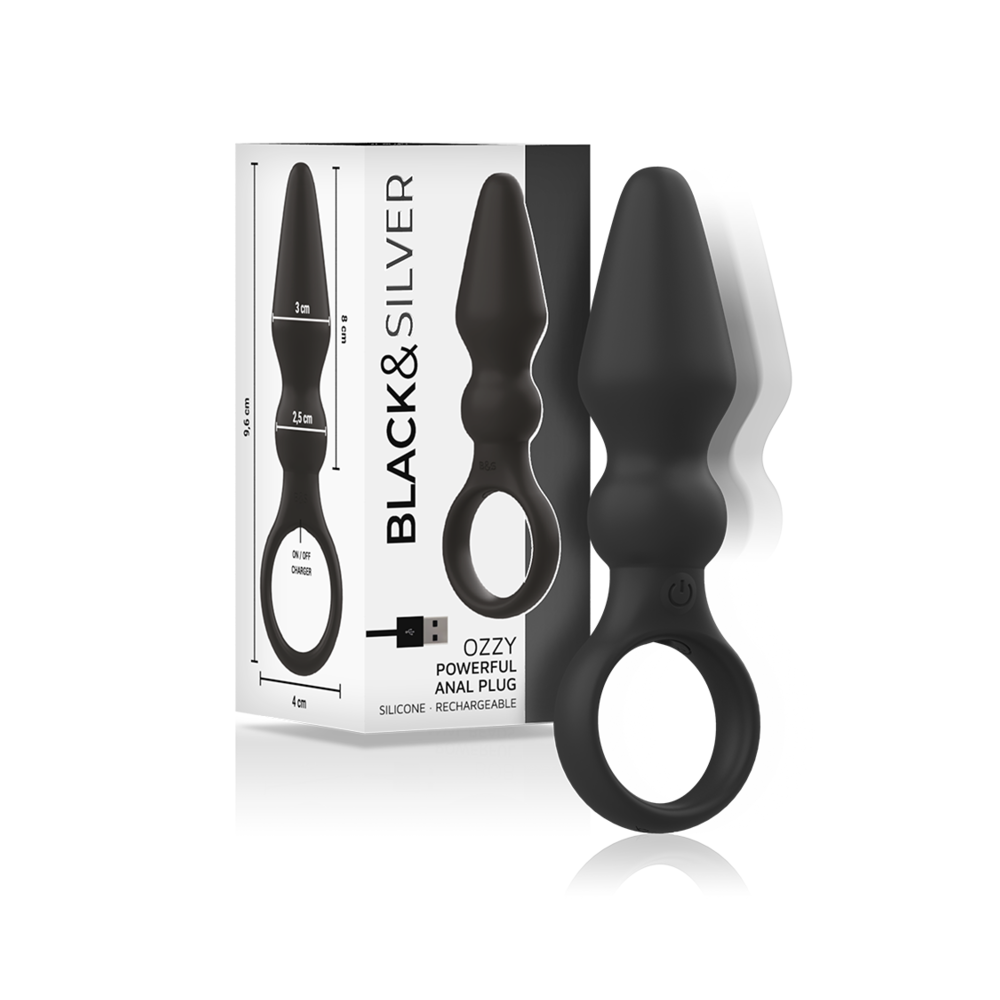 BLACK&SILVER - PLUGUE ANAL DE SILICONE PODEROSO OZZY