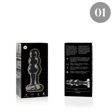 NEBULA SERIES BY IBIZA - MODELO 1 PLUG VIDRO BOROSILICADO TRANSPARENTE 10.5 CM -O- 3 CM