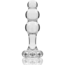 NEBULA SERIES BY IBIZA - MODEL 1 ANAL PLUG GLASS CLEAR 10.5 CM -O- 3 CM