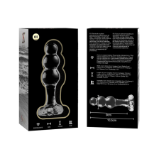 NEBULA SERIES BY IBIZA - MODEL 1 ANAL PLUG GLASS CLEAR 10.5 CM -O- 3 CM