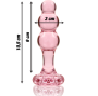 NEBULA SERIES BY IBIZA - MODELO 1 PLUG ANAL VIDRO BOROSILICADO ROSA 10.5 CM -O- 3 CM