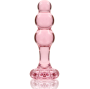 NEBULA SERIES BY IBIZA - MODÈLE 1 PLUG ANAL VERRE BOROSILICATE ROSE 10.5 CM -O- 3 CM