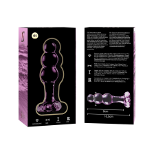 NEBULA SERIES BY IBIZA - MODEL 1 ANAL PLUG GLASS PINK 10.5 CM -O- 3 CM