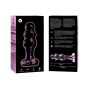 NEBULA SERIES BY IBIZA - MODÈLE 1 PLUG ANAL VERRE BOROSILICATE ROSE 10.5 CM -O- 3 CM