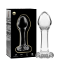 NEBULA SERIES BY IBIZA - MODEL 2 ANAL PLUG GLASS CLEAR 11 CM -O- 3.5 CM