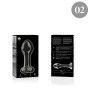 NEBULA SERIES BY IBIZA - MODELO 2 ANAL PLUG VIDRO BOROSILICADO TRANSPARENTE 11 CM -O- 3.5 CM