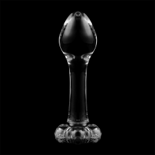 NEBULA SERIES BY IBIZA - MODELO 2 ANAL PLUG VIDRO BOROSILICADO TRANSPARENTE 11 CM -O- 3.5 CM