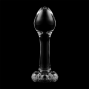 NEBULA SERIES BY IBIZA - MODELLO 2 PLUG ANALE VETRO BOROSILICATO TRASPARENTE 11 CM -O- 3.5 CM