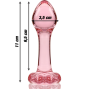 NEBULA SERIES BY IBIZA - MODEL 2 ANAL PLUG GLASS PINK 11 CM -O- 3.5 CM