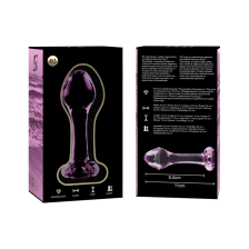 NEBULA SERIES BY IBIZA - MODELO 2 PLUG ANAL VIDRO BOROSILICADO ROSA 11 CM -O- 3.5 CM