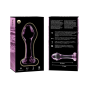 NEBULA SERIES BY IBIZA - MODELLO 2 PLUG ANALE VETRO BOROSILICATO ROSA 11 CM -O- 3.5 CM