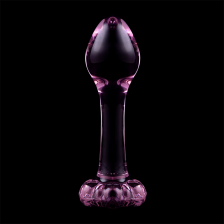 NEBULA SERIES BY IBIZA - PLUG ANAL MODÈLE 2 VERRE BOROSILICATE ROSE 11 CM -O- 3.5 CM