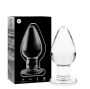 NEBULA SERIES BY IBIZA - MODEL 3 ANAL PLUG GLASS TRANSPARENT 11 CM -O- 5 CM