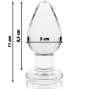 NEBULA SERIES BY IBIZA - PLUG ANAL MODÈLE 3 VERRE BOROSILICATE TRANSPARENT 11 CM -O- 5 CM