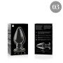 NEBULA SERIES BY IBIZA - MODEL 3 ANAL PLUG GLASS TRANSPARENT 11 CM -O- 5 CM