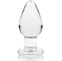 NEBULA SERIES BY IBIZA - MODEL 3 ANAL PLUG GLASS TRANSPARENT 11 CM -O- 5 CM