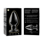 NEBULA SERIES BY IBIZA - MODEL 3 ANAL PLUG GLASS TRANSPARENT 11 CM -O- 5 CM