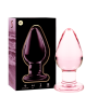 NEBULA SERIES BY IBIZA - MODELL 3 ANALPLUG BOROSILIKATGLAS ROSA 11 CM -O- 5 CM