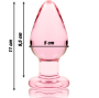 NEBULA SERIES BY IBIZA - MODELL 3 ANALPLUG BOROSILIKATGLAS ROSA 11 CM -O- 5 CM