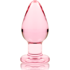 NEBULA SERIES BY IBIZA - MODELLO 3 PLUG ANALE VETRO BOROSILICATO ROSA 11 CM -O- 5 CM