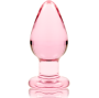 NEBULA SERIES BY IBIZA - MODEL 3 ANAL PLUG GLASS PINK 11 CM -O- 5 CM