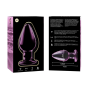 NEBULA SERIES BY IBIZA - MODEL 3 ANAL PLUG BOROSILICATE GLASS PINK 11 CM -O- 5 CM