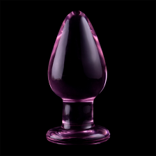 NEBULA SERIES BY IBIZA - MODEL 3 ANAL PLUG GLASS PINK 11 CM -O- 5 CM