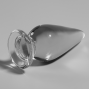 NEBULA SERIES BY IBIZA - MODEL 4 ANAL PLUG GLASS CLEAR 11 CM -O- 5 CM