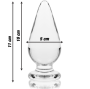 NEBULA SERIES BY IBIZA - MODELL 4 ANALPLUG BOROSILIKATGLAS KLAR 11 CM -O- 5 CM