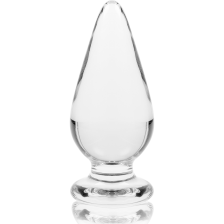 NEBULA SERIES BY IBIZA - MODEL 4 ANAL PLUG GLASS CLEAR 11 CM -O- 5 CM