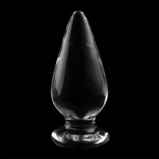 NEBULA SERIES BY IBIZA - MODEL 4 ANAL PLUG GLASS CLEAR 11 CM -O- 5 CM
