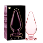 NEBULA SERIES BY IBIZA - MODEL 4 ANAL PLUG GLASS PINK 11 CM -O- 5 CM