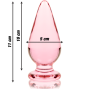 NEBULA SERIES BY IBIZA - MODEL 4 ANAL PLUG GLASS PINK 11 CM -O- 5 CM