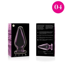 NEBULA SERIES BY IBIZA - MODEL 4 ANAL PLUG GLASS PINK 11 CM -O- 5 CM